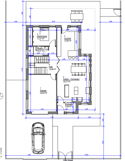 Vivienda de obra nueva moderna, construcción prefabricada, con muros prefabricados de hormigón.